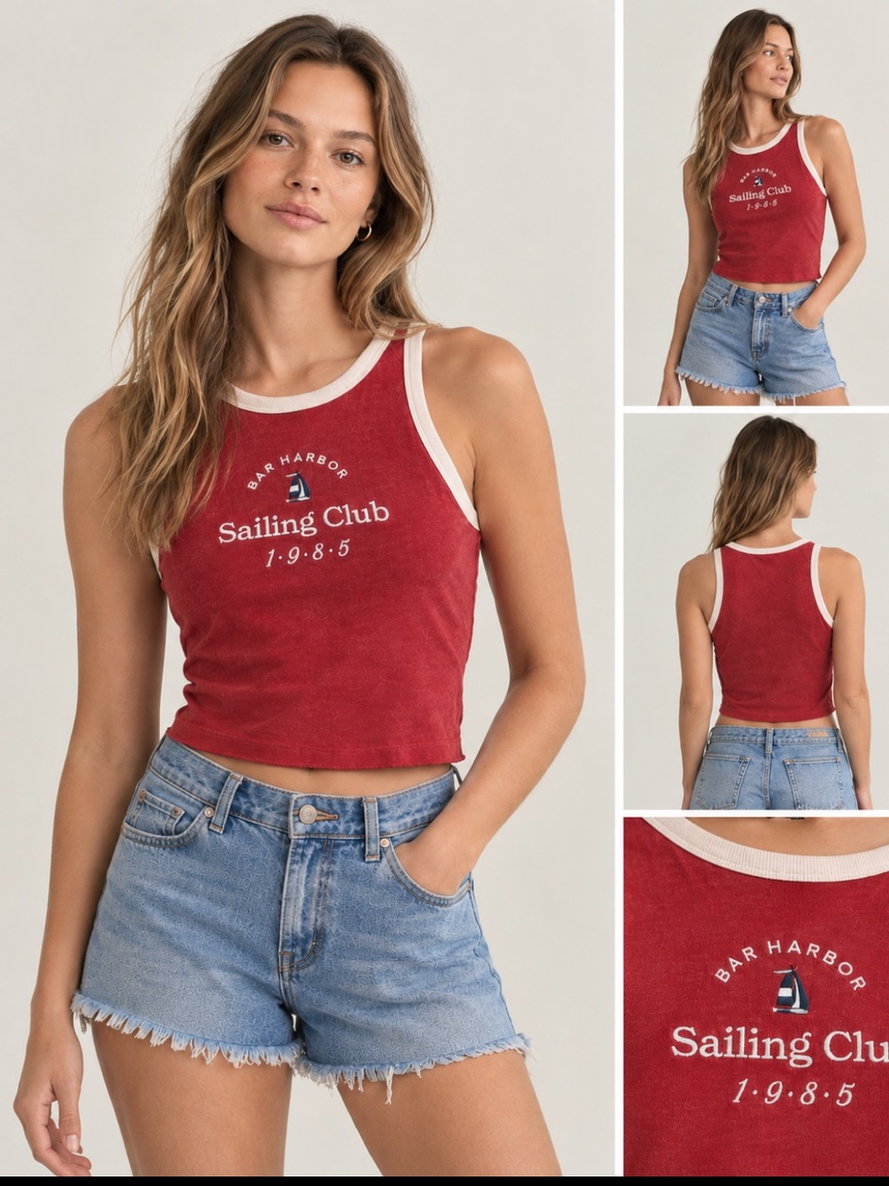 Sailing Club Red Tank Top